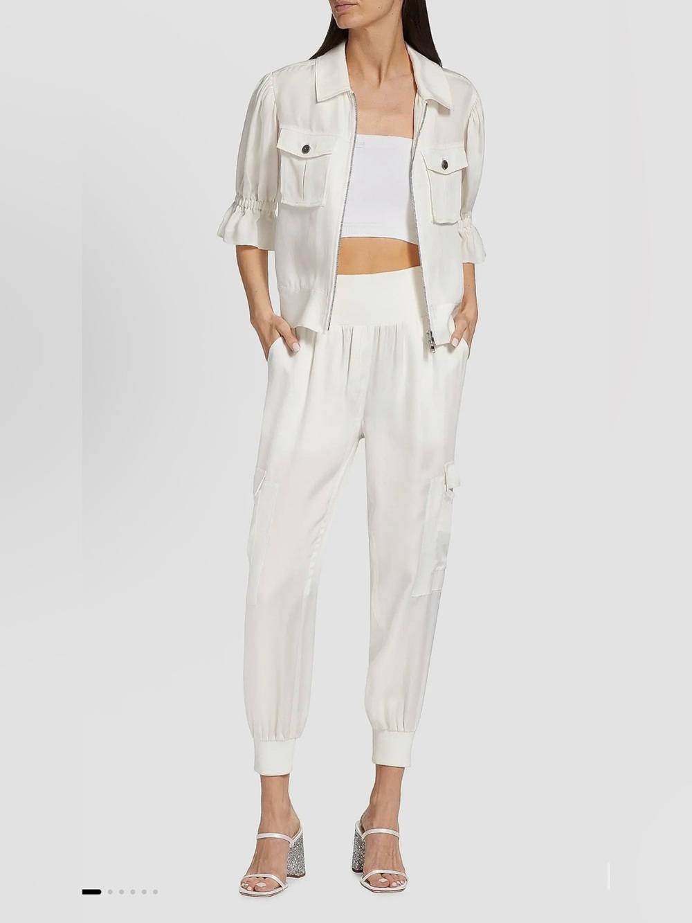 cinq a sept Giles Twill Cargo Joggers Size M $265